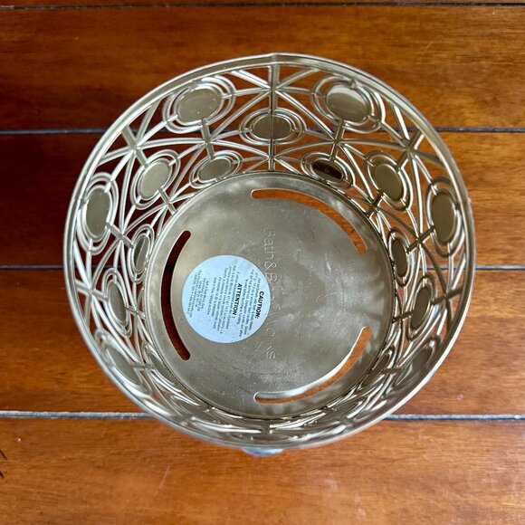 Beautiful 3-Wick Candle Holder - Bronze with Blue Gems by Bath & Body Works - Picture 2 of 5